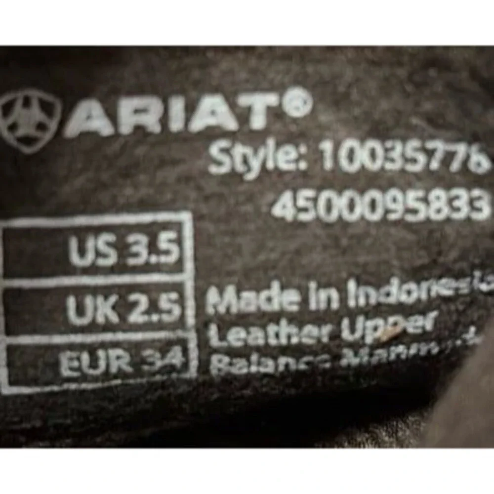 Ariat Youth Anthem Shortie Western Boot size 3.5